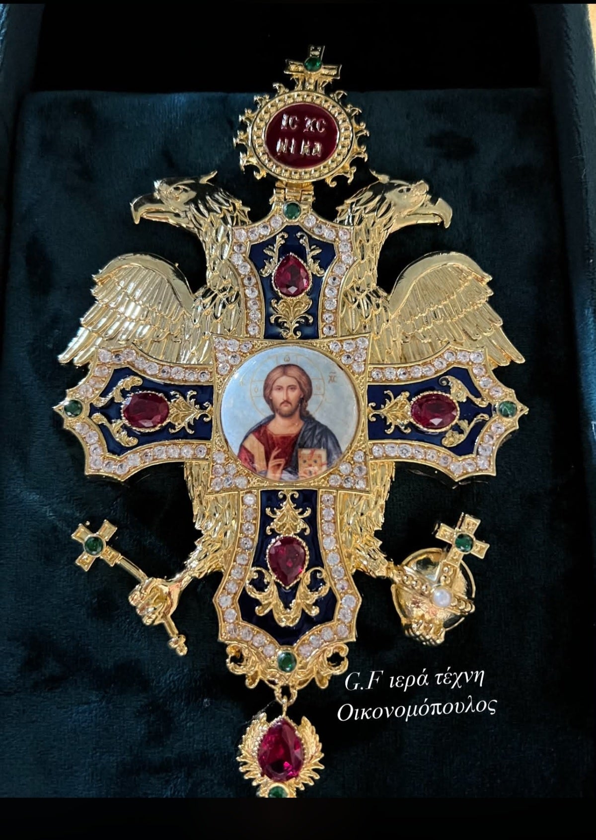 Pectoral cross double-headed eagle gf4